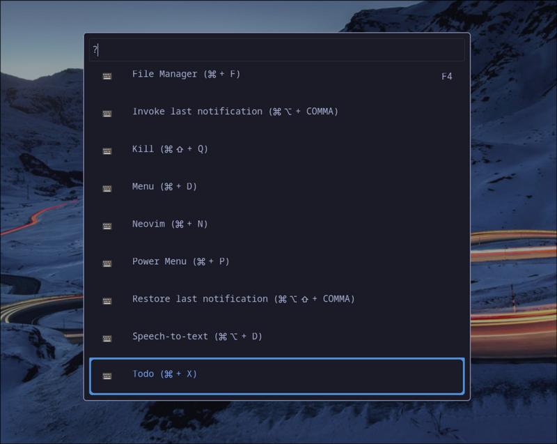 A walker menu for Hyprland Keybinds